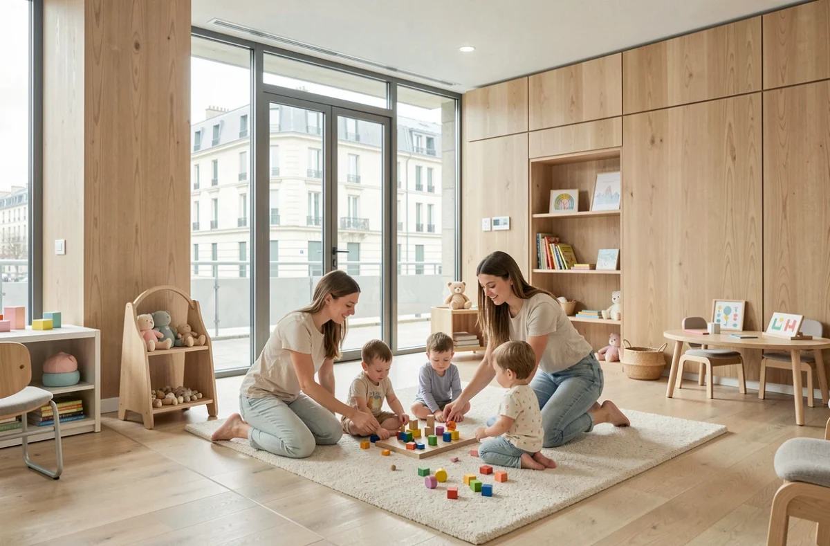 Salle d'activités moderne de la micro-crèche KoKooN Libération à Talence en Gironde