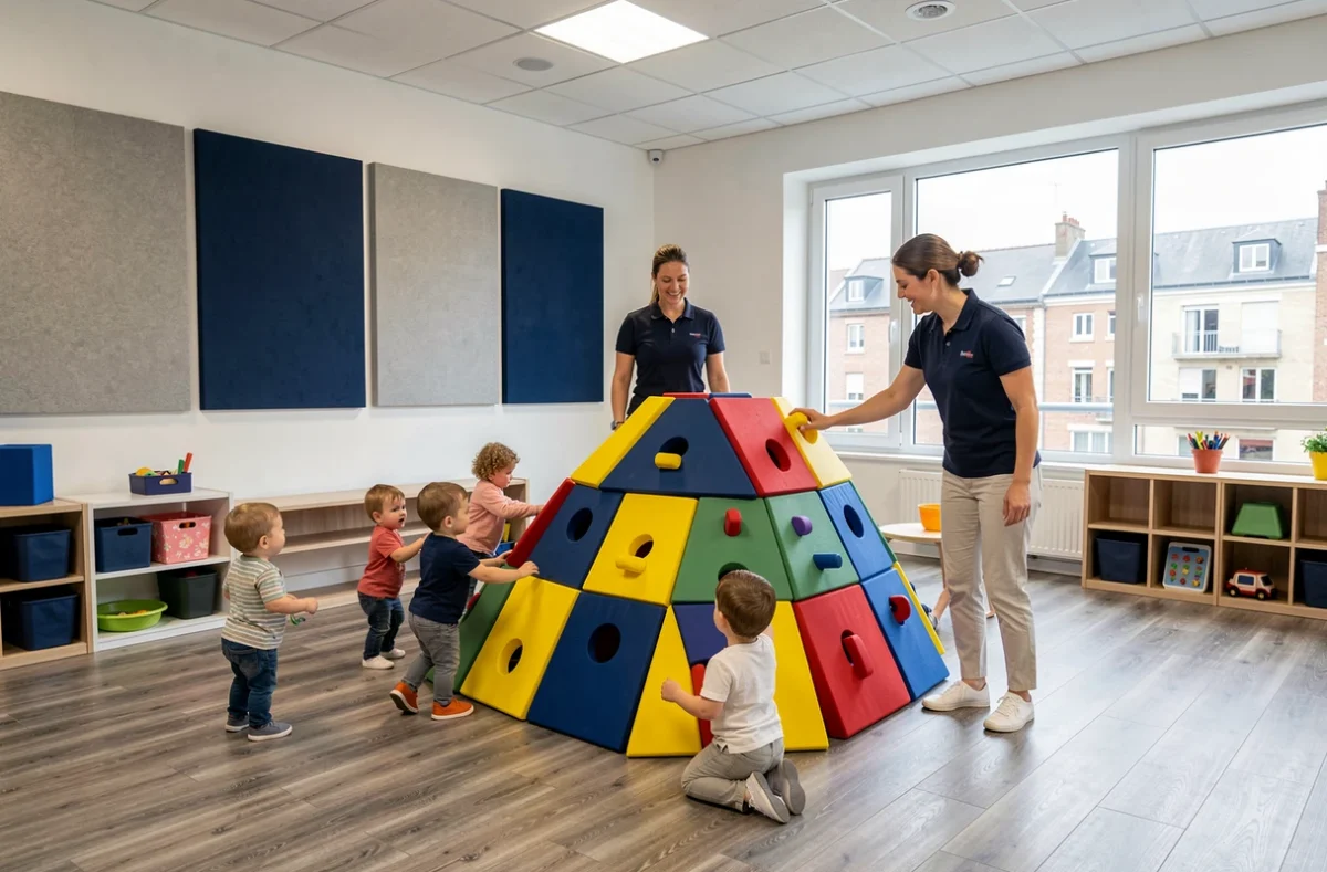 Espace de jeux spacieux et équipé de la micro-crèche People&Baby dans l'agglomération bordelaise en Gironde