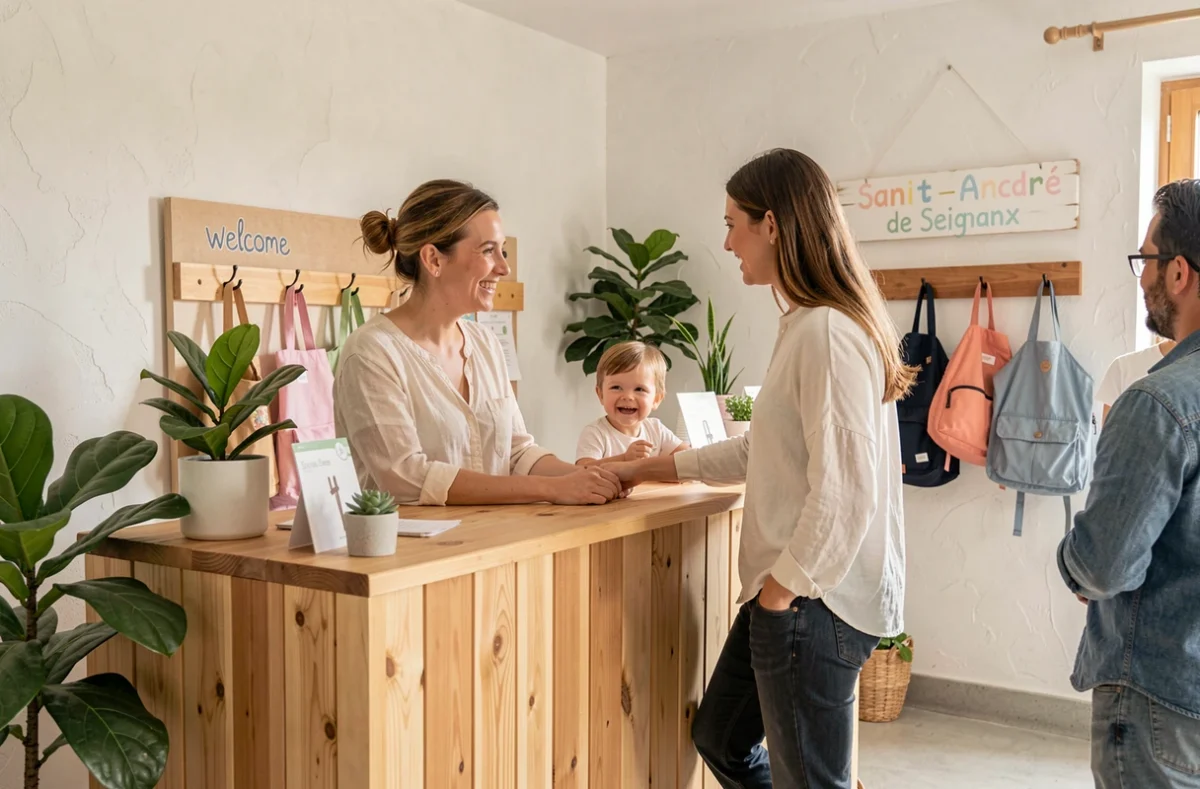 Entrée accueillante de la micro-crèche Plantine Saint-André à Saint-André-de-Seignanx dans les Landes