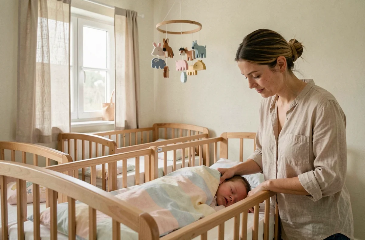 Salle de sieste apaisante de la micro-crèche Plantine St-Geours à Saint-Geours-de-Maremne dans les Landes
